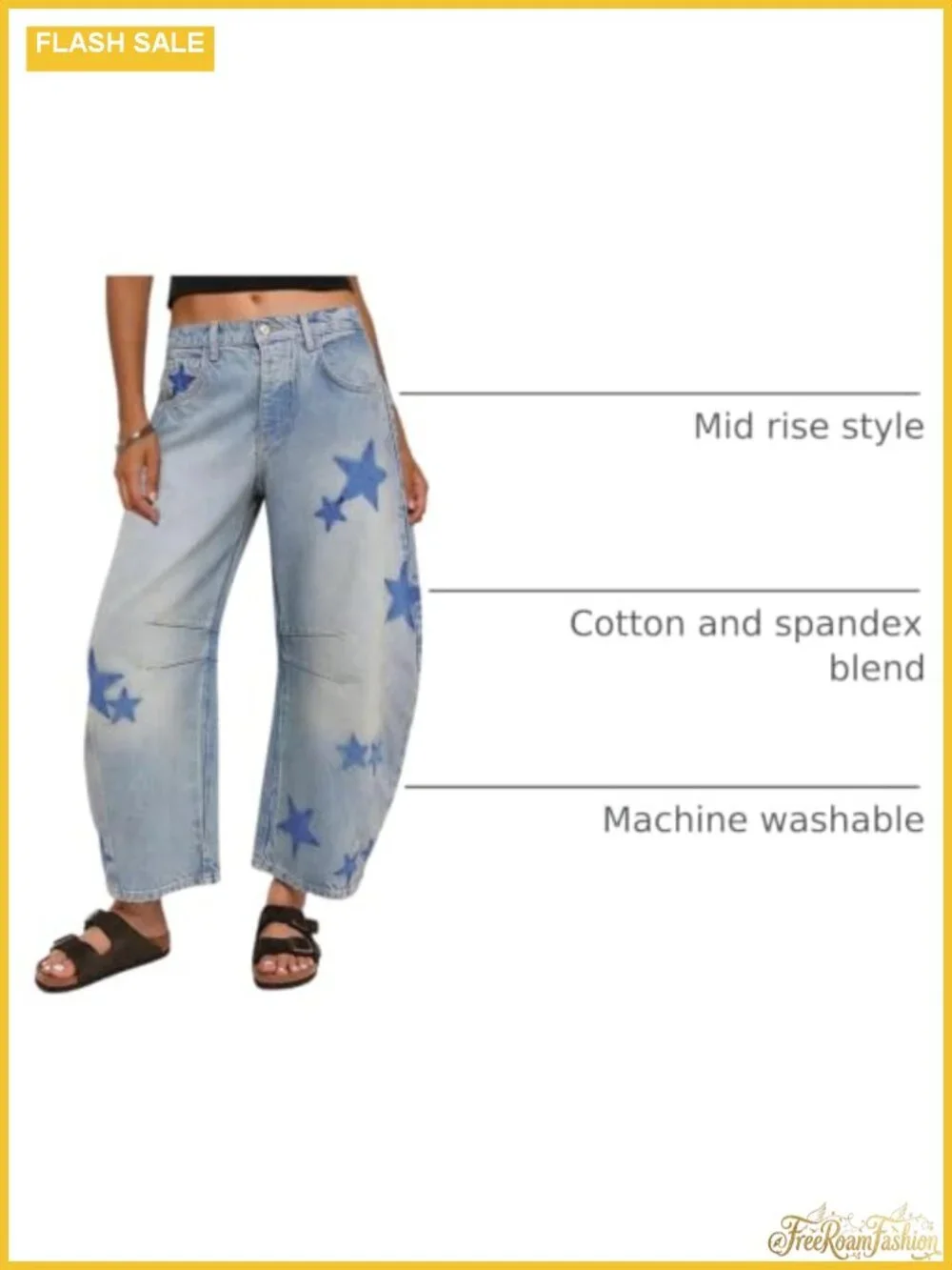 Y2K Wide Leg Barrel Jeans Women Mid Rise Distressed Denim Pants